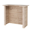 Rustic Pine Wooden Garden Mini Bar Home Drinks Bar Counter Table Reception Desk
