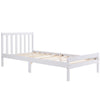 3ft Single Size Bed Pine Solid Wooden Bed Frame for Adults Kids Teenagers White