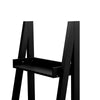 4 Tier Ladder Shelf Storage Shelving Unit Wooden Bookcase Plant Display Black