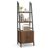 4-Tier Ladder Shelf 160cm Tall Bookshelf Industrial Bookcase Storage Rack