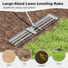 117 cm x 25 cm Heavy Duty Level Lawn Tool Lawn Leveling Rake-Silver