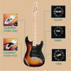 Glarry GST 3-Pickup Electric Guitar Full Set with 20W Amp Cable Bag Strap Kit