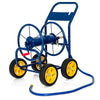 Garden Hose Reel Cart Outside Portable Water Hose Holder 4 Wheels Non-slip Grip