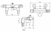 Chrome Thermostatic Bath Shower Mixer Tap Valve Deck Mounted Bathroom Filler