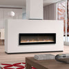 Electric Wall Mounted LED Fireplace 9 Color Wall Inset Into Fire 40 50 60" Timer