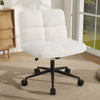 Modern Cross Legged Chair Upholstered Criss Cross Chair Desk Chair Vanity Chair