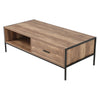Distressed Wooden Coffee Table Living Room Tea Table Vintage Industrial Style