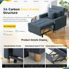 Convertible Sofa Bed 3-in-1 Pull out Arm Chair Folding Recliner Sleeper