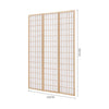 Japanese Style Room Divider Privacy Screen Natural Wooden Frame Non-Woven Fabric