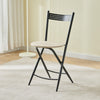 Round Dining Room Table and Folding Chairs Set of 4 for Small Space