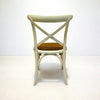 Cream Cross Back Dining Chair Set of 2 Comfortable & Stylish Wooden Home Cafe