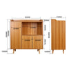 3 Doors Wooden Sideboard Cabinet Cupboard Unit Storage Furniture With Table Top