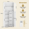 Bedroom Closet Storage Cabinet Wooden Utility Organizer w/Doors-White