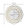 Mirror Large Hexagon Wall Antique Vintage Gold Metal Frame Modern 3D Mirror 92cm