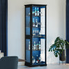 Display Cabinet whit Glass Doors, 71" Tall Curio Cabinet whit LED Light for Toys