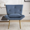 Stylish Accent Chair for Living Room Velvet Armchair Occasional Tub Chairs Blue