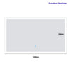 Illuminated Bathroom Mirror With LED light Shaver Socket Bluetooth Demister