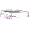 Sonoma Oak Bed Frame 120 x 200 in Multilayer T4T0