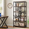 Tribesigns Bookshelf, Industrial 5-Tier Etagere Bookcase, 180cm Display Shelf