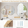 Irregular Wall Mirror Metal Frame Asymmetrical Mirror Decorative Vanity Mirror