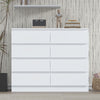 Modern Wooden Chest of Drawers Tall Wide 8 Drawer Bedroom Furniture Cabinet