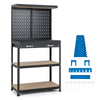 Tool Storage Workbench Metal Versatile Tool Organization Work Table w/Pegboard
