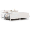 Bed Frame with Headboard White 180x200 King Solid Wood Pine P9N7