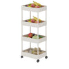 Kitchen Storage Stand Trolley Organiser Basket Fruit Vegetable Rack On Wheels