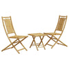 3 Piece Bistro Set Bamboo R9H5