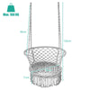 Garden Outdoor Patio Hammock Chair Cotton Rope Macrame Hanging Swing Chair Grey