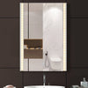 Bathroom Mirror with 3-Colors LED Lights Touch Control Wall Mounted Anti-frog