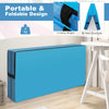 4F Folding Gymnastics Mat 10cm Thick Foam Tumbling Mats w/Carry Handles-Blue