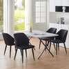 2× Kitchen Dining Chairs Faux Leather Soft Seat Angel Back Restaurant Chair Set