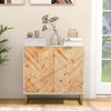 Living Room Buffet Cabinet Console Table with Metal Legs-White