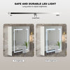 LED Bathroom Mirror Cabinet with Demister illuminated Storage Cabinet Wall Mount