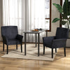 Executive Reception Chair Velvet Waiting Room Chair-Black