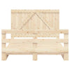 Bed Frame with Headboard 140 x 200 Solid Pine Wood, Bed, Bedroom C4K8