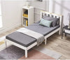SINGLE BED PINE FRAME 3ft WHITE SOLID PINE WOOD CLASSIC STYLE BEDROOM FURNITURE
