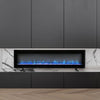 LED Fireplace Media Wall Fire Wall Mounted / Standing Feet Electric Heater 40in