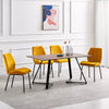 Set of 2 Velvet Dining Chairs Upholstered Armless Side Chairs Thick Cushion Seat