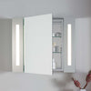 IP44 Led Illuminated Bathroom Mirror Cabinet Fog Demister Pad Sensor 240V Socket