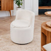 360° Rotating Upholstered Sherpa Swivel Armchair Chair Vanity Chair with Storage