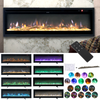 40/50/60/70/80inch Insert/ Wall Mounted LED Fireplace Electric Inset Fire Heater