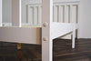 White 3FT Single Bed Frame – Solid Pine Wood, Shaker Style, Bedroom Furniture