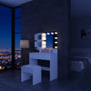 Dressing Table with LED Lights Mirror Vanity Set Makeup Storage Drawer Desk Hot