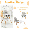 4 in 1 Baby High Chair Infant Child Feeding Seat Highchair Food Tray Safety Belt