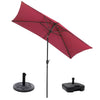 Rectangle Banana Garden Parasol 2x3M Umbrella Sun Shade Outdoor Patio Crank Tilt