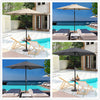 Garden Patio Parasol Sun Shade UV Protection Umbrella Steel Tilting Crank Handle