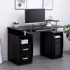 Apollo Black Computer Desk PC Laptop Table Home Office Study Workstation Gaming