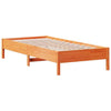 Bed Frame Wax Brown 90x200 Solid Wood Pine L1C0